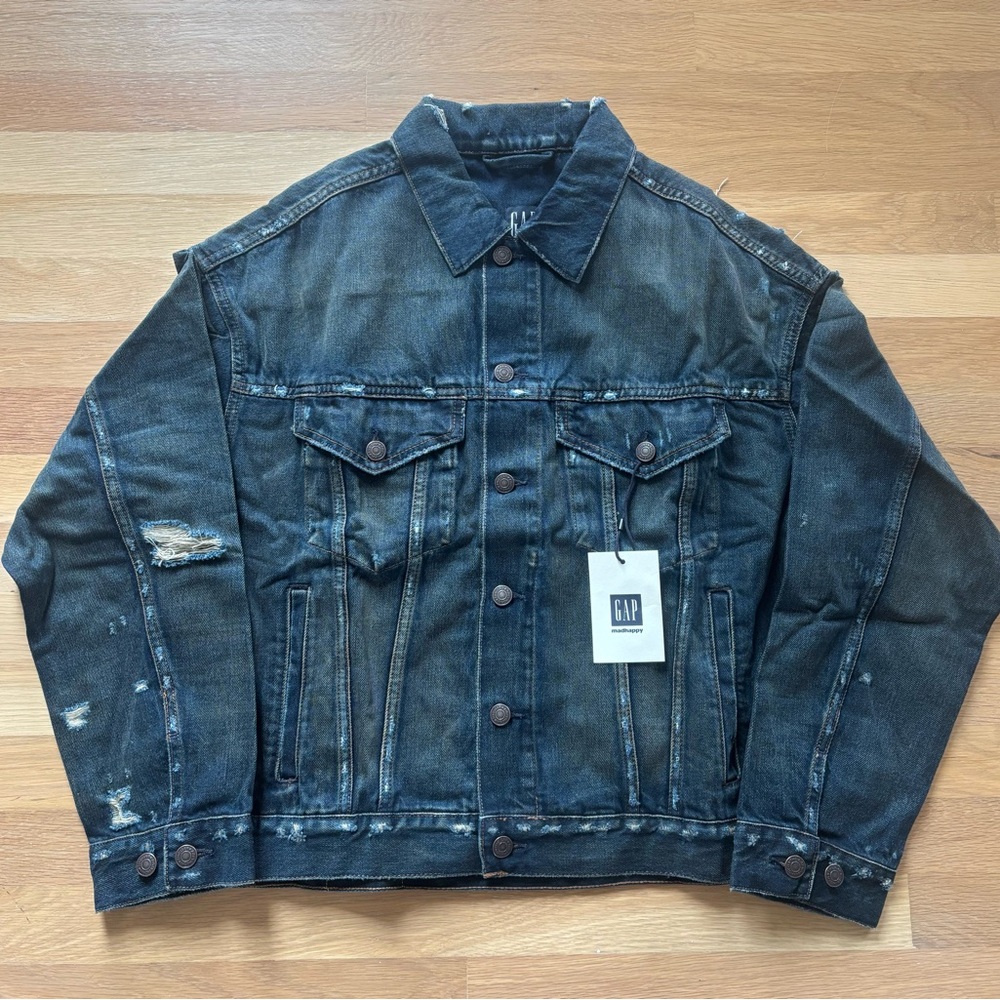 Gap x MadHappy Sand-Washed Denim Trucker Jacket Sizes XS-XL